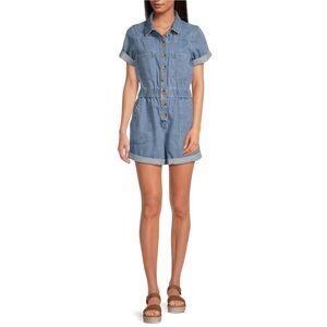 Gianni Bini Tori Denim 100% Cotton Romper